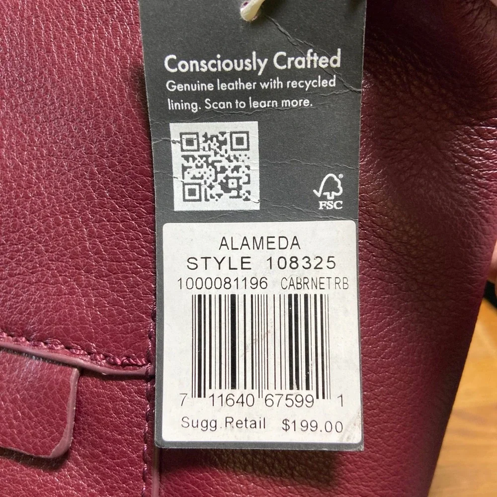 The Sak Alameda Cabernet Burgundy Pebbled Leather Crossbody Bag 108325 NWT